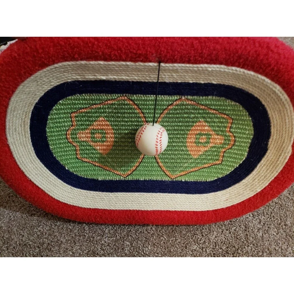 NEW Baseball Field Cat, Sleeper, Scratcher Nest & Toy w/ Ball Teaser 15.5 x 24